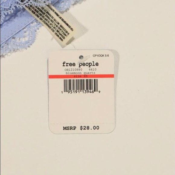 Free People Lacey Looks Bandeau in Bluemoon Quartz Blue, XS, NWT! - Picture 6 of 8